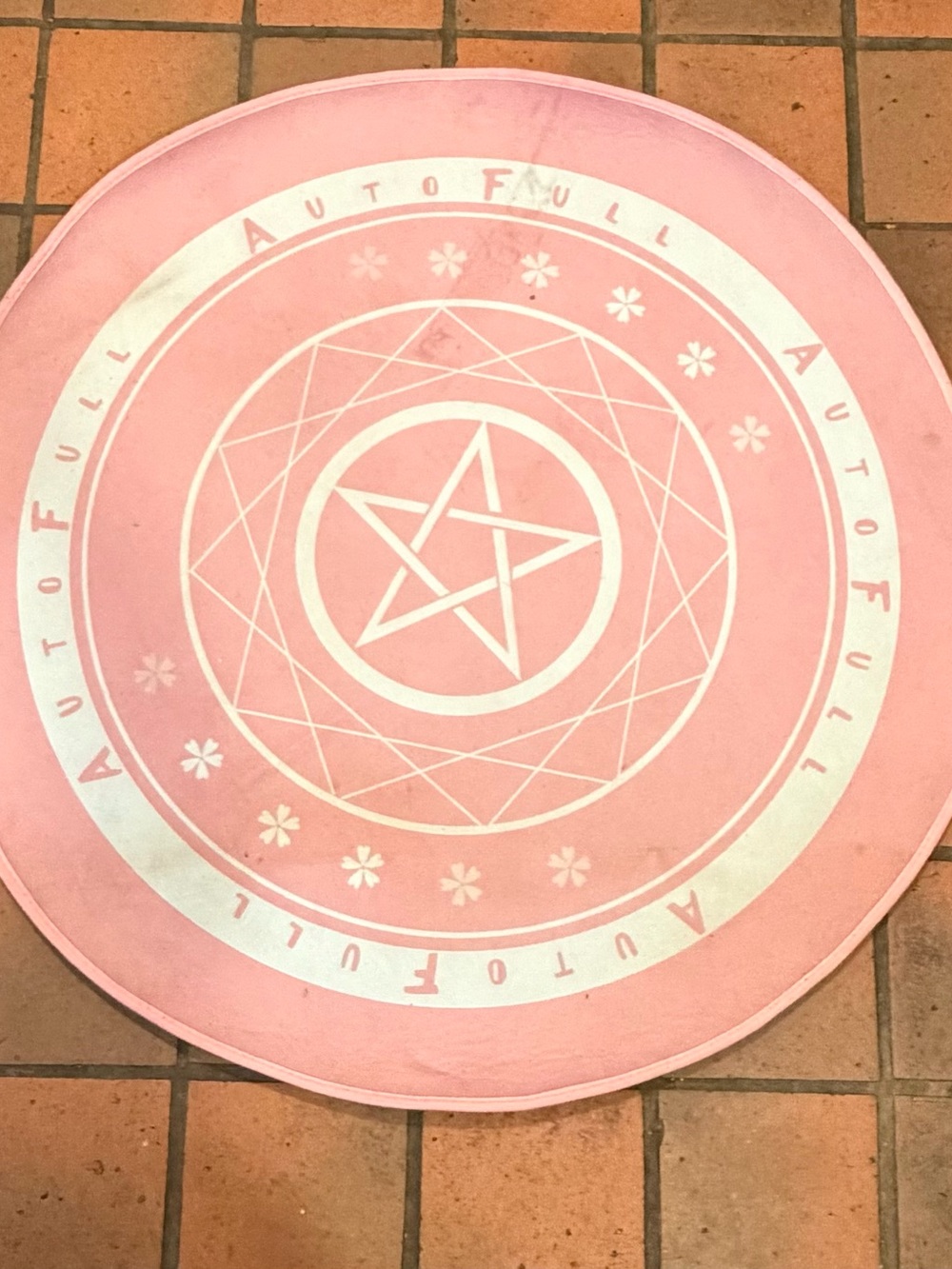 Round Pink Autofull Star Mat